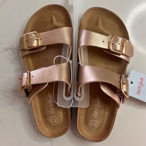 Cat & Jack Girls Metallic Sandals- NWT